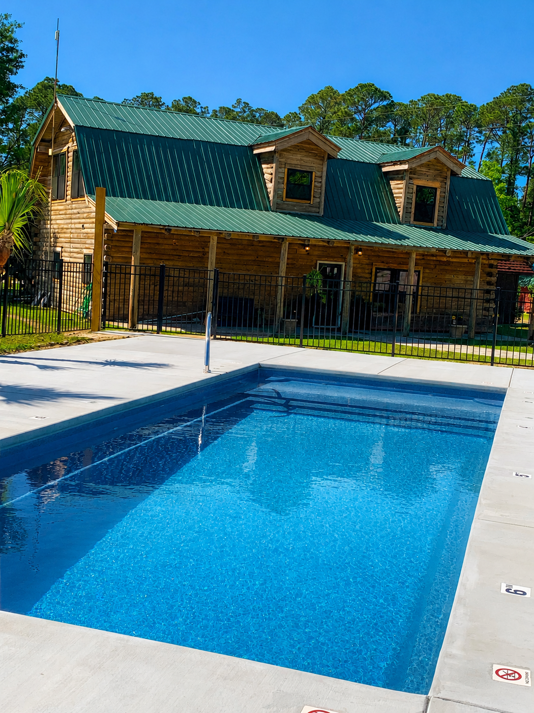 Campground pool area at Bay St. Louis Campground